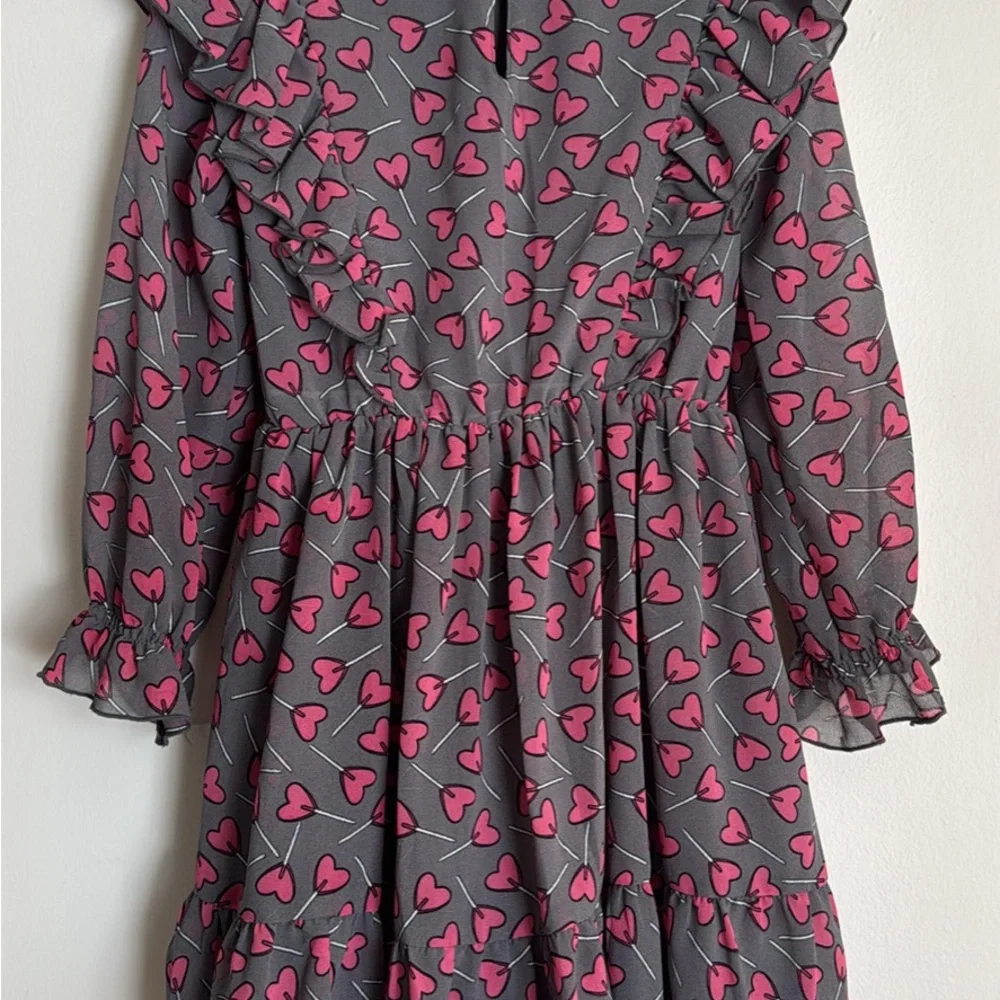 Mayoral Gray and Pink Heart Dress - Picture 2 of 4